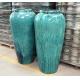 44x88cm Ceramic Outdoor Pot , Green Large Ceramic Pots For Outdoor Plants