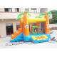 Kids / Adults Small Inflatable Bouncy Castle With Slide Orange