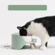 Pet Ceramic Cat Bowl Moon Half Double Bowl Cat Food Bowl Anti-Overturn Protection Cervical Vertebra Cat Bowl