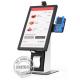 15.6 / 21.5 Cashless Countertop Self Service Kiosk Thermal Printer QR Code Scanner