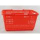 PP Supermarket Hand Shopping Basket , Red Carry Shopping Baskets 500x350x255mm