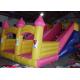 Girls Pink Large Inflatable Slide , PVC Tarpaulin Princess Ground Kids