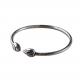 Sterling Silver Lotus Flower Wire Cable Cuff Bracelet Women Bangle(SZ0199)