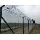 PVC Coated Blade Barbed Wire Welded 6ft High Metal Border Fence