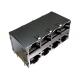 DA4T104A1 / DU4T201A1 Stacked Rj45 2x4 Integrated Gigabit Ethernet Modular Jack