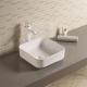 15.16 Square Countertop Bathroom Sink With Tap Hole Scratch Resistant Rugged