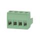 UL CE Approved  Pluggable Terminal Block Connector 4P Solid Horizontal Wiring Inlet