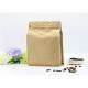 Aluminum Foil Kraft Stand Up Pouches With Window Zipper For Food Packing