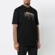 Crew Neck Mens Trendy T Shirts Cotton / Polyester Material Black Color