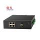 Corrugated Housing Gigabit Fiber Optic Network Switch With 4 RJ45 2 SFP For Outdoor