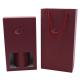 Rope Handle Cardboard Holiday Mailer Boxes For 2 Pack Wine Bottles
