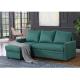 French Style Modern Simple sofa bed OEM Cheap Price Corner sofa set for Living room Green Color Linen Fabric sleeper sof