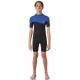 Elastic Jersey Shorty Thermal Swimwear For Adults 3mm 2mm Neoprene Suit Front Zip