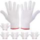 White Reusable Work Hand Cotton Gloves Grip Washable Reusable 90 Cotton 10 Nylon