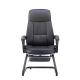 Black High-Back Leather Office Chair With Swivel And Adjustable Height