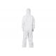 Antivirus Hooded Disposable Coveralls Waterproof White Work Protection