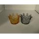 Glass Crown Decoration Candle Holder Ring Holder Clear Crystal Tealight Candle Holder Home Decorative Candles Glass Cup