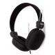 Universal square ear cover Sport MP3 Wired Headphone for music and PC Computer game in black