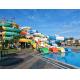 Swimming Pool Fiberglass Water Slide For Kids  Commercial Theme Park Playground Amusement Rides