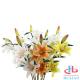 Single 3 Heads Lily Flowers Waterproof Artificial Flowers For Wedding