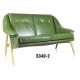 America style home upholstered wooden frame 2 seater arm leather sofa furniture