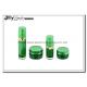 Green Plastic Cosmetic Containers Cylindrical Injection Molding Cosmetic Packaging