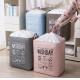 White Kids Baby Cotton Canvas Fabric Storage Bin Dirty Cloth Toys Collecting Basket Set Foldable Custom Laundry Bags