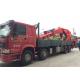 Telescopic 100T Truck Mounted Boom Crane , Lorry Mounted Crane In Red Color