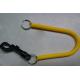 Yellow Color Casino-Jogger Coil Key Ring Bungees Stretchable Coil w/Black Trigger Snap