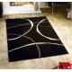 Modern Handtufted Acrylic Carpet Black and White Area Rug Lines