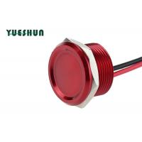 Red Piezo Push Button Switch Customized Available For 25mm Mounting Hole Panel