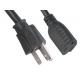 Standard US Based Grounded Extension Cord Match For Your Computer, PC, Monitor