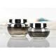 Customized Black Plastic Cosmetic Container , Empty Cosmetic Jars For Eye Cream