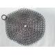7 Inch Stainless Steel Chainmail Scrubber For Cookware Cleaning , Round Shape