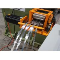 High Efficiency Fencing Wire Making Machine , Galvanized Steel Razor Barbed Wire Machine