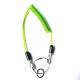 Hand Tool Stop-drop Clear Green Spring Steel Wire Lanyard With Swivel Hooks