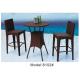 3pcs wicker rattan saloon club round bar  table and 2pcs armless chairs-8102