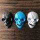 Cool Innovative Cast Iron Skull Head Wall-mounted Bar Beer Bottle Opener, White Blue and Black Color, Engrave Logo
