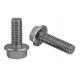 Plain Finish Fully Threaded Flange Frame Bolts FT UNC 3/8  -16 X 1 - 1/4  Stainless Steel