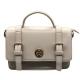 Genuine Leather Ruched White Color Chain Women Handbag