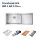 42' Undermount Drainboard Kitchen Sink  Single Bowl 105x45
