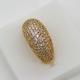 New trendy AAA+ Swiss Cubic Luxury Zircon crystal ring 18k gold plating jewelry gift