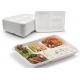 School Disposable Biodegradable Bagasse Tableware 6 5 3 Compartment Lunch Tray
