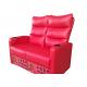 Metal Frame Theater Seating Sofa Streamline Arms High Wear Resistance