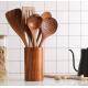 Customized Logo Teak Kitchen Wooden Utensils Six-Piece Jujube Spatula