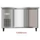 200L Double Door Saving-energy Low Noise Stainless Steel Commercial Freezer, Kitchen Undercounter Refrigerator