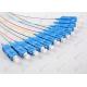 12 Pack SC Fiber Optic Pigtail Colorful Tensile Strength > 10kg For Local Area Networks