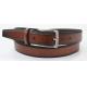 Polished Split Leather Mens Dress Belts Shadow Edges Treatment Available