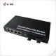 Din Rail SC SFP Fiber Optic Media Converter Switch 10/100/1000M 4-TX