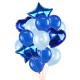 14pcs/set 18inch Heart Star Foil Balloons 12inch Latex Confetti Helium Air Ball Globo Multicolor Wedding Birthday Party